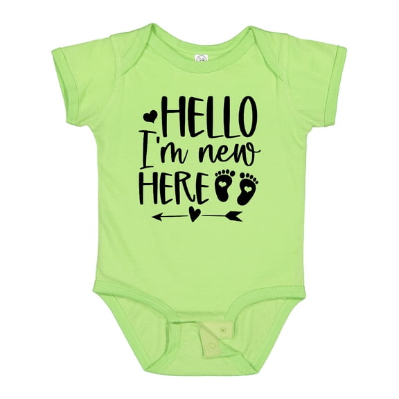 Inktastic Hello. I'm New Here. Boys or Girls Baby Bodysuit