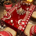 thumbnail image 1 of Mantel impermeable para mesa de centro, decoración Rectangular de lujo, color rojo, Año Nuevo, navidad, 1 of 5