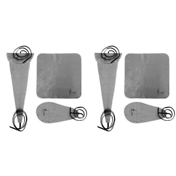 Herramienta Limpieza para Clarinete Y Saxofón Limpieza Cámara Interior 3 Piezas (gris)