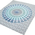 thumbnail image 3 of Blue Mandala Tapestry Indian Wall Hanging Decor Bohemian Hippie Queen Bedspread Throw Peacock Tapestries Online, 3 of 3