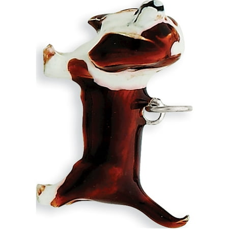 - Leslies Fine Jewelry Designer 925 Sterling Silver Enameled Basset Hound (27x20mm) Pendant Gift