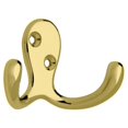 thumbnail image 1 of Liberty B59104Z-PB-C Double Prong Robe Hook - Polished Brass - 1 Pack, 1 of 1