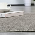 thumbnail image 6 of Haperlare Washable Area Rug Modern Rug for Living Room Contemporary Solid Textured Rug Indoor Carpet Foldable Rug Boho Non-Slip Accent Throw Carpe, 9' x 12' Gray Brown, 6 of 7