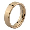 thumbnail image 4 of Rose Gold Plated Flat Pipe Cut Unisex 5mm Tungsten Carbide Wedding Ring Polished Band, 4 of 5