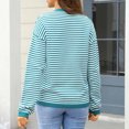 thumbnail image 4 of DailyTrove Women's Striped Knit Sweater, Long Sleeve, Casual Lounge & Office Wear, Soft Cotton Blend, Relaxed Fit, Plus Size Friendly, 4 of 4