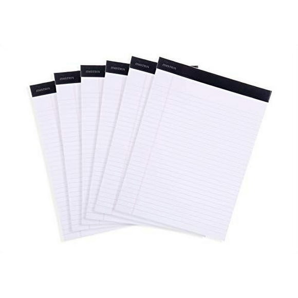 Bloc de notas para oficina Mintra Office BLANCO BÁSICO 6 unidades 8.5in x 11in RAYADO ANCHO