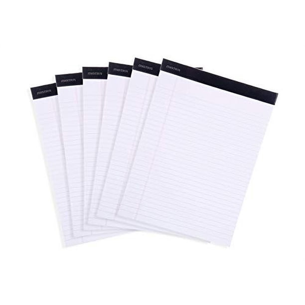 Bloc de notas para oficina Mintra Office BLANCO BÁSICO 6 unidades 8.5in x 11in RAYADO ANCHO