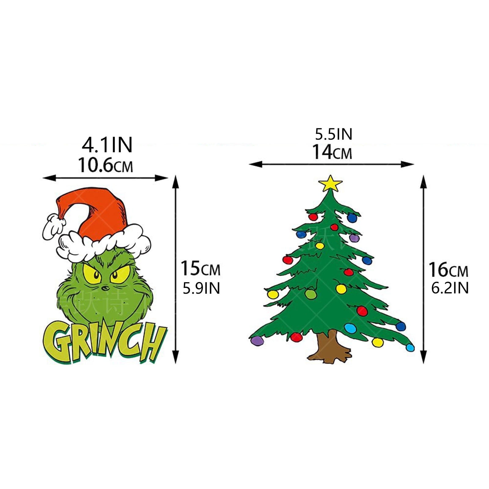 Podplug Grinch Christmas Decorations, 2PCS Car Cup-Coasters