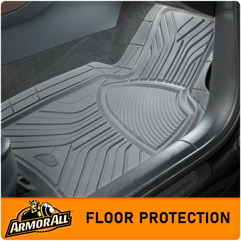 Armor All 4 Piece Rubber All-Season Trim-to-Fit Floor Mats Gray, 78847WDC