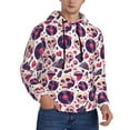 thumbnail image 2 of Sikiie Skull lips record Guitar Men's Hoodie, Essentials Hoodie, Sweatshirt, Pullover Hooded Sweatshirt for Men-Medium, 2 of 7