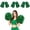 Green, variant on 6-Pack Metallic Cheerleading Pom Poms with Handles, Bulk Cheer Poms for Sports, Dance, Football Games & Parties