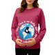 thumbnail image 2 of RKSTN Women's Maternity Crewneck Sweatshirts Plus Size Pregnancy Graphic Print Long Sleeve T Shirts Pullover Hoodless Sweatshirts Tops Womens Casual Oversized Round Neck Comfy Funny Printed Shirts, 2 of 7