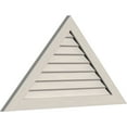 thumbnail image 2 of 48"W x 22"H Triangle Gable Vent (60 7/8"W x 27 7/8"H Frame Size) 11/12 Pitch: Primed, Non-Functional, Smooth Western Red Cedar Gable Vent w/ Decorative Face Frame, 2 of 12
