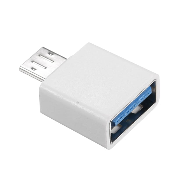 Adaptador de datos Adaptador OTG Adaptador Micro USB a USB 2.0 Adaptador Micro USB portátil Tamaño mini Plug and Play Amplia compatibilidad Blanco Romacci Adaptador de datos
