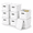 White, variant on W 6 Pack White Storage Bins with Lids Stackable Storage Container for Organizing, Small Storage Boxes with Handle for Shelves, Cute Organizer Bins for Craft, Snacks, 9.85x6.9x5.7 inch