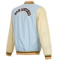 thumbnail image 3 of Men's-JH Design  Light Blue San Antonio Spurs 2024/25 City Edition Full-Zip Nylon Bomber Jacket, 3 of 7