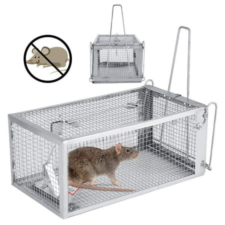 AMONIDA Rat Trap Cage Small Live Animal Humane Cage Pest Rodent Mice Mouse Rodents Squirrels Control Bait Catch Trap