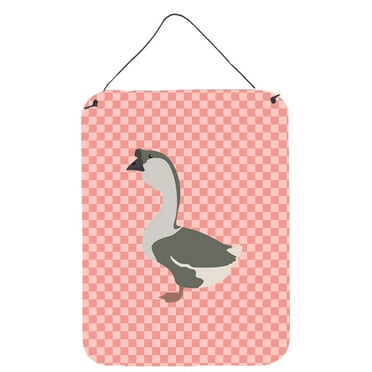Carolines Treasures BB7899DS1216 African Goose Pink Check Wall or Door Hanging Prints