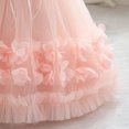 thumbnail image 5 of IDOPIP Baby Toddler Flower Girl Dress Lace Tulle Birthday Pageant Gown 1-5 Years 3D Flowers Formal Dress Toddler Wedding Guest Dress Baby Girl First Birthday Party Princess Baptism Dresses, 5 of 8