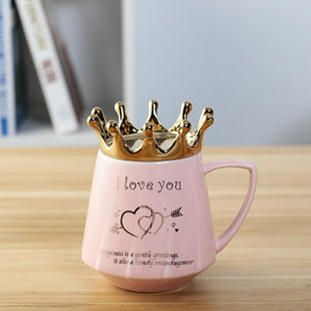 

Queen of Everything Mug With Crown Lid Ceramic Coffee Cup Gift for Girlfriend Wife Eros Arrow