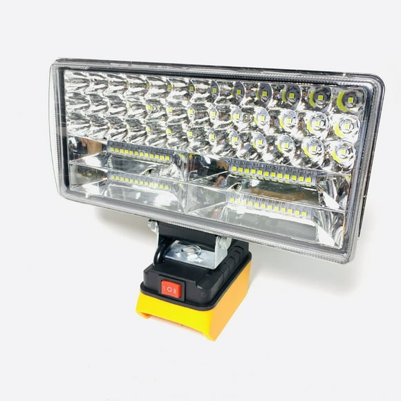 Jinsinto Long Range Cordless LED Work Light with USB Compatible with Dewalt 18V Li-ion Battery, Hipoke 30W 3300LM Multi-Function Flashlight, 110 Degree Zinc Alloy Swivel Head