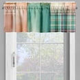 thumbnail image 5 of Ambesonne Floral Valance & Curtain 3 Pcs Set, Modern Plaid Tribals Flowers, 55"x36", Blush Lavender Seafoam, 5 of 7