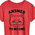 thumbnail image 3 of Instant Message - Cat Lovers - Answer To No One - Women's Short Sleeve Graphic T-Shirt, 3 of 6
