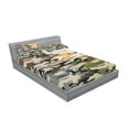 thumbnail image 2 of Ambesonne Camo Fitted Sheet & Pillow Sham Set, Different Colored Patterns, King, Multicolor, 2 of 2