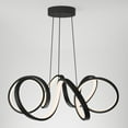 thumbnail image 5 of Artika Swirl Ribbon Modern LED Pendant Light Fixture, Matte Black, 5 of 5