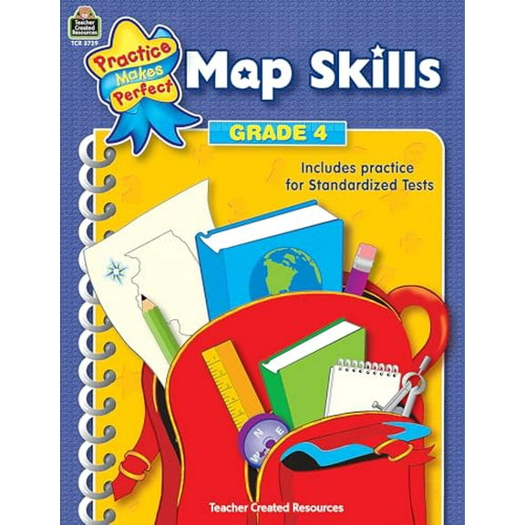 Pre-Owned Map Skills Grade 4 (Paperback) 0743937295 9780743937290