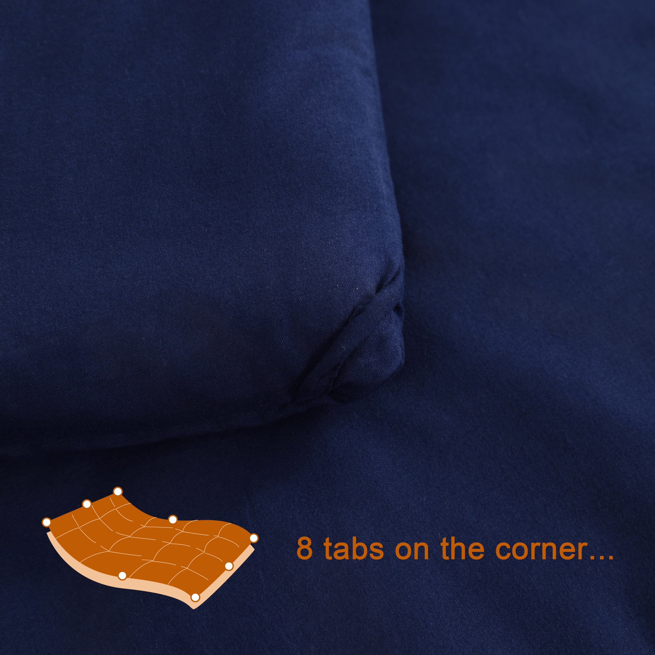 Ntbay King Size Down Alternative Comforter Duvet Insert, All Season Reversible Quilted Bedding with Corner Tabs, Breathable, 104x90 inches, Navy Blue