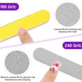 thumbnail image 3 of Paquete de 25 limas de uñas, tableros de esmeril de grano 100/180 para uñas naturales, de gel y acrílicas, kit lavable de doble cara, color amarillo, 3 of 6