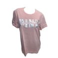 thumbnail image 2 of Victoria's Secret Pink Cotton Campus Oversize Short Sleeve Shine T-Shirt Color Pink Size X-Small NWT, 2 of 4
