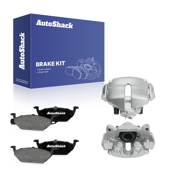 AutoShack Front Brake Calipers   Ceramic Brake Pads Replacement for 2006-2015 Volkswagen Jetta 6-PC Kit