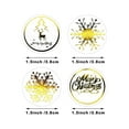 thumbnail image 2 of Rollo de pegatinas navideñas doradas transparentes y redondas, 500 unidades, pegatinas con sello para sobres de 1,5 pulgadas, 2 of 6