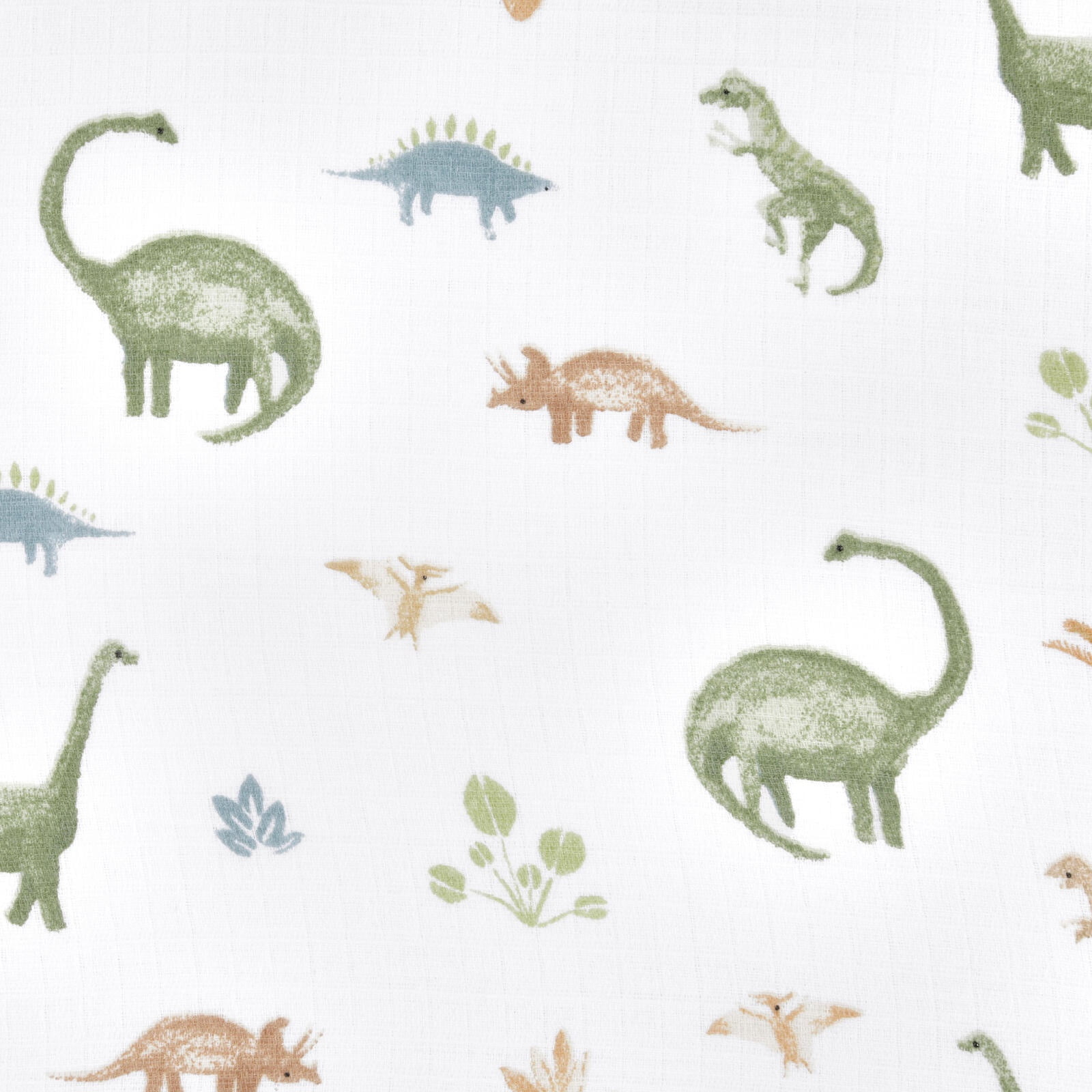 aden + anais Essentials Muslin Swaddle Blankets, Newborn Receiving Blanket for Swaddling, 100% Cotton Baby Swaddle Wrap, 2 Pack, Dino Jungle, Blue