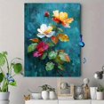 thumbnail image 4 of Autumn Three Flower Canvas Wall Art, Fall Leaf Oil Painting, Seasonal Home Wall Decor, 4 of 8