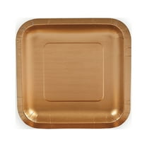 Metallic Gold Square Paper Dessert Plates - 24 Ct.