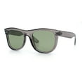 thumbnail image 5 of Curved Concave Face Oversized Horn Rim Plastic Retro Sunglasses Slate - Green, 5 of 7