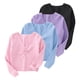 thumbnail image 2 of Gibobby Blusas De Manga Larga Para Niñas Otoño Invierno Niñas Pequeñas Manga Larga Cálido Color Sólido Blusa Ballet Wrap Tops Terciopelo Danza Suéter （Negro， 12-13 Años), 2 of 4