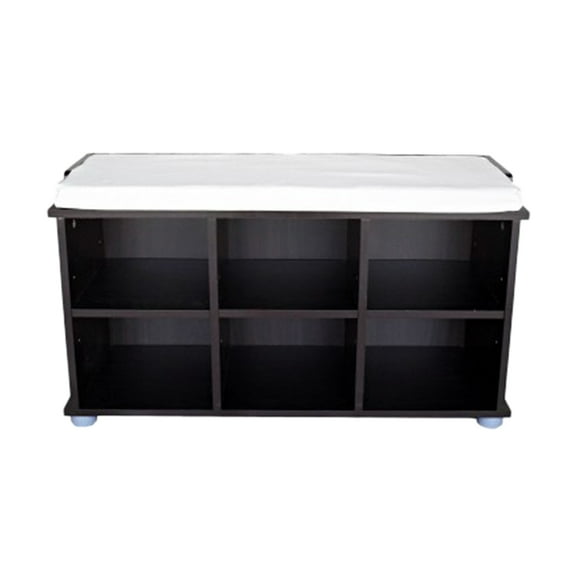 Proman Products Kendal Shoe Bench With Storage Compartments - Beige