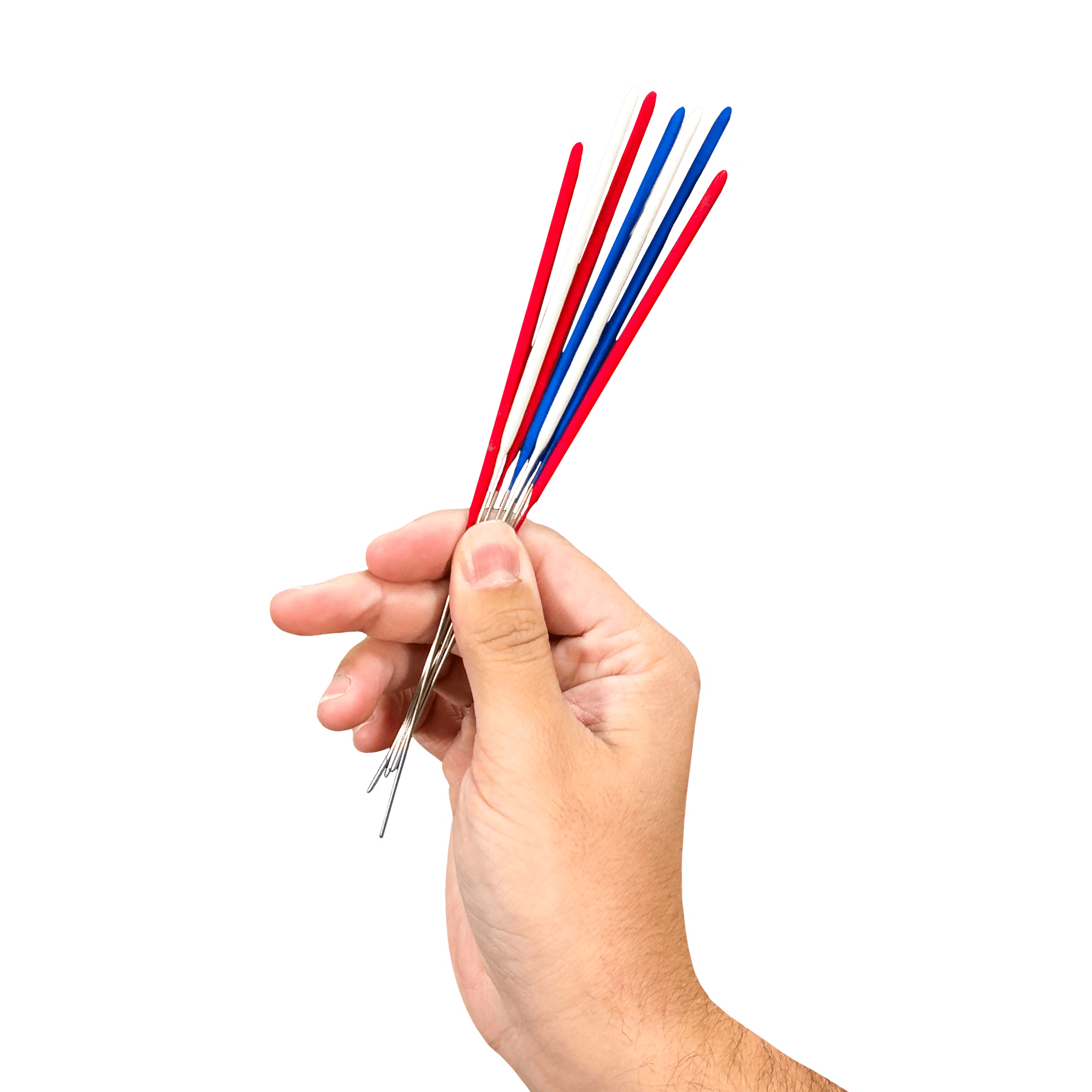 TNT Fireworks, Red White and Blue Dipped Sparklers 12 Pack, Gold Sparks, 96 Total Sparklers per order, Party