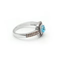 thumbnail image 3 of Coco Engagement Ring Women Chocolate Blue Sterling Silver Ginger Lyne Collection, 3 of 6