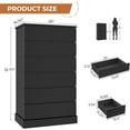 thumbnail image 6 of 7 Drawers Dresser for Bedroom, Modern Chest of 7 Drawers/Storage Cabinets with Storage Space, Tall Dresser/Storage Cabinets for Living Room Closet, Black, 6 of 8