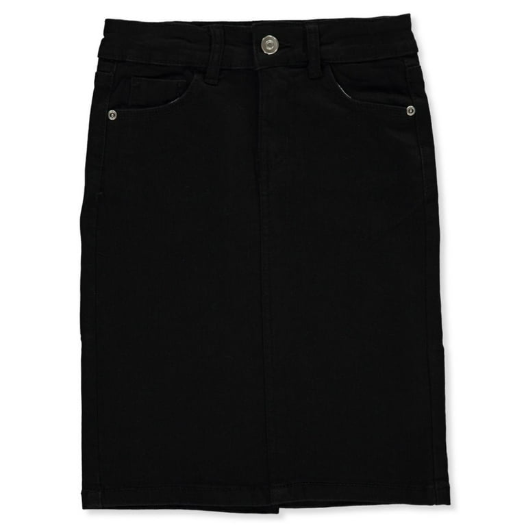 Black denim skirt shop 14