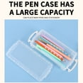 thumbnail image 6 of Tainini Large Capacity Hard Pencil Case, Plastic Crayon Pencil Boxes Bulk with Snap-tight Lid, Clear Storage Box Craft Pen Art Marker Organizer, 6 of 6