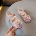 thumbnail image 6 of Quealent Girls Mary Jane Dress Shoes Low Heel Glitter Patent Bow Kids Party Wedding Flower Girl School Shoes(Toddler/Little/Big Kid) Pink for Size 9.5, 6 of 7
