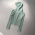 thumbnail image 4 of Chaqueta deportiva ajustada con doble capucha para mujer, camisas para correr, entrenamiento, traje de Yoga, cárdigan de manga larga con cremallera, abrigo superior para Pilates, 4 of 6