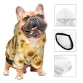 thumbnail image 3 of Fotbe Coffee Plaid Sunflower Sudadera con Estampado para Perros Pequeños – Suéter con Capucha para Mascotas, Tela Suave de Forro Polar con Bolsillo-Large, 3 of 7