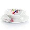 thumbnail image 2 of Gibson Home Vineyard Rose 12 Piece Round Fine Ceramic Dinnerware Set in White, 2 of 7
